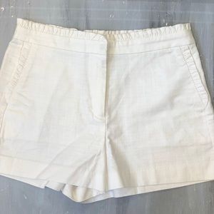 J Crew~ WHITE* Size 12 Linen look stretch shorts.